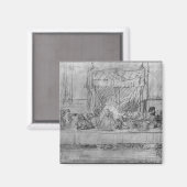 Aimant La Dernière Cène, après fresque de Leonardo da (Recto/Verso)