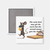 Aimant La Deuxième Souris Obtient Le Fromage (Recto/Verso)