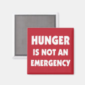 Aimant La faim n'est pas une alimentation saine d'urgence (Recto/Verso)