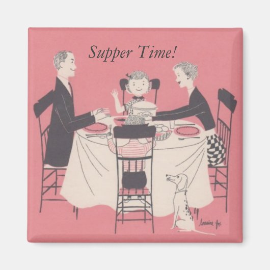 Aimant la famille à table, le temps du souper ! (Devant)