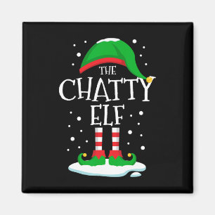 Aimant La famille de Noël des elfes de charme qui corresp