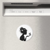 Aimant La femme papillons blancs (In Situ (Lave-vaisselle))