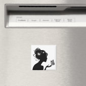 Aimant La femme papillons blancs (In Situ (Lave-vaisselle))