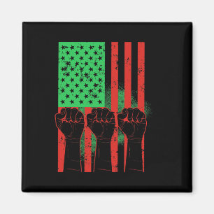 Aimant La Fierté du drapeau noir afro-américain du 19ème