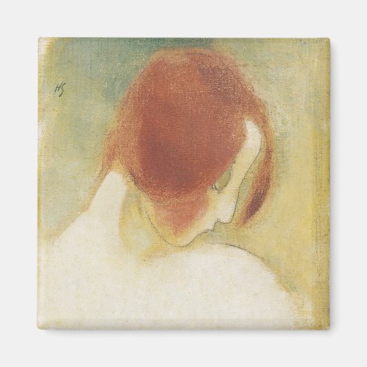 Aimant La fille aux cheveux rouges, Helene Schjerfbeck (Devant)