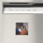 Aimant La fille avec le Wineglass (In Situ (Lave-vaisselle))