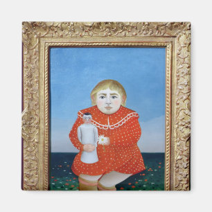 Aimant La fille avec une poupée, vers 1892 ou vers 1904-0