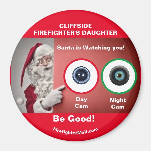 Aimant LA FILLE DU FIREFIGHTER DE CLIFFSIDE Père Noël reg (Devant)