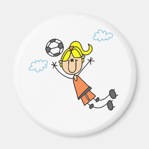 Aimant La fille du football présente l'aimant