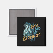 Aimant La Fille Tenir Mes Boucles D'Oreilles Mode De Lutt (Recto/Verso)