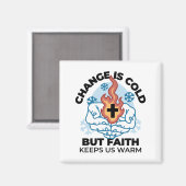 Aimant La foi nous réchauffe - L'application des oeuvres  (Recto/Verso)