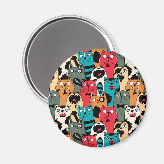 Aimant La foule des chats (Recto/Verso)