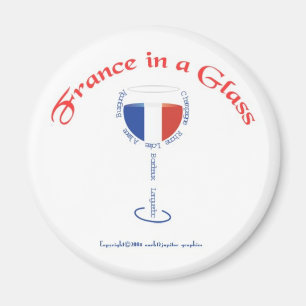 Aimant La France dans un verre