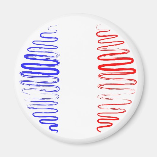 Aimant La France sur l'aimant blanc (Devant)