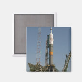 Aimant La fusée Soyouz peu après son arrivée (Recto/Verso)