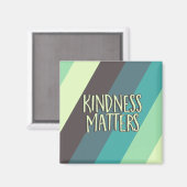 Aimant La Gentillesse, Simple Stripes Modernes Vert Bleu (Recto/Verso)