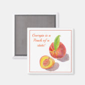 Aimant La Géorgie Est Une Pêche D'État (Recto/Verso)