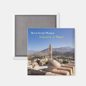 Aimant La Grande mosquée et le minaret de Nizwa - Oman (Recto/Verso)