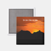 Aimant La Grande Muraille de Chine (coucher du soleil) (Recto/Verso)