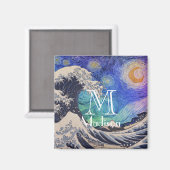 Aimant La grande nuit étoilée de la vague (Recto/Verso)