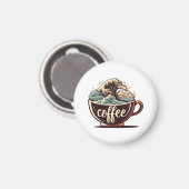 Aimant La Grande Vague De Café (Recto/Verso)