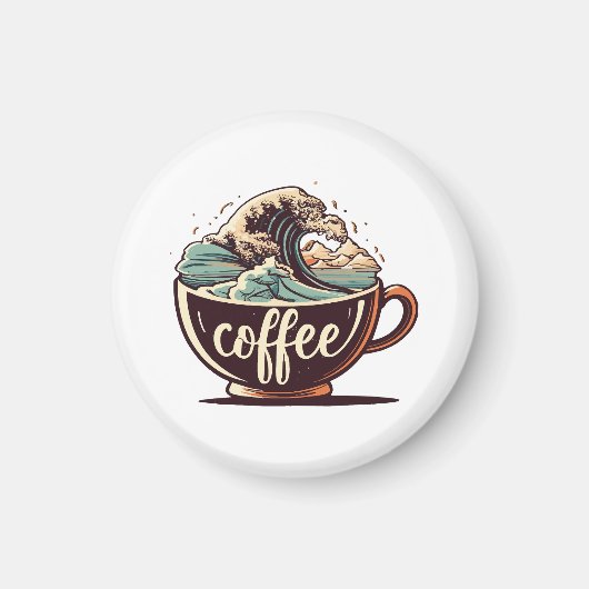 Aimant La Grande Vague De Café (Devant)