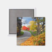 Aimant La grange en automne (Recto/Verso)