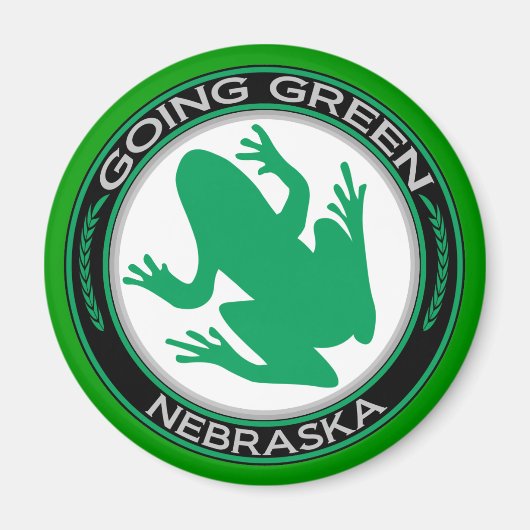 Aimant La grenouille verte du Nebraska (Devant)
