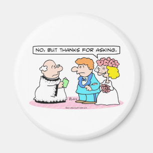 Aimant La jeune mariée de mariage dit "non "