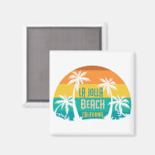 Aimant La Jolla Beach Retro (Recto/Verso)