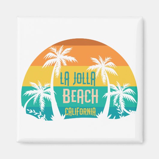 Aimant La Jolla Beach Retro (Devant)