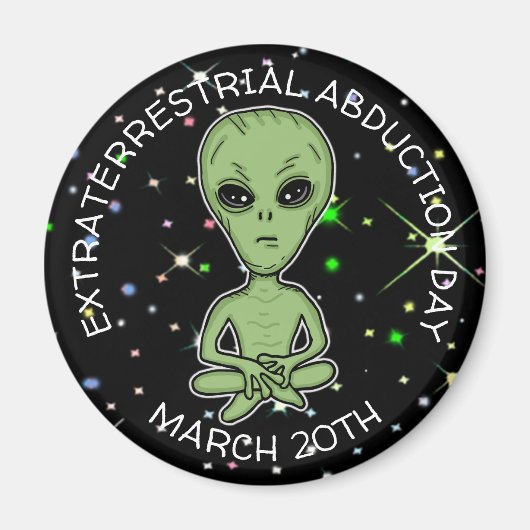 Aimant La journée de l'enlèvement extra-terrestre est le  (Devant)