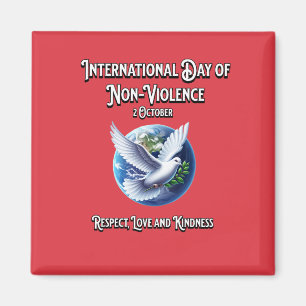 Aimant La Journée internationale de la non-violence. Resp