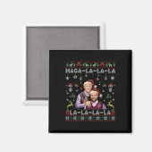 Aimant La La Donald Trump Potus 47 Swea de Noël laid (Recto/Verso)