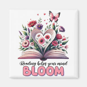Aimant La lecture aide votre esprit à fleurir
