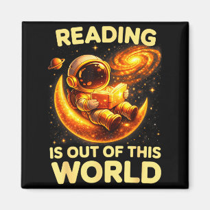 Aimant La lecture amusante est des livres spatiaux hors d