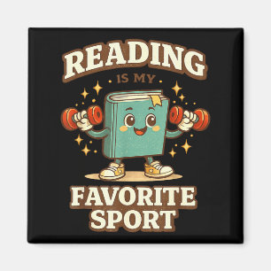 Aimant La lecture amusante est le sport préféré des amate