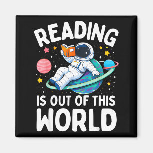 Aimant La lecture est hors de ce monde astronaute spatial
