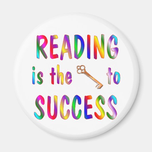 Aimant La lecture est la clé du succès (Devant)