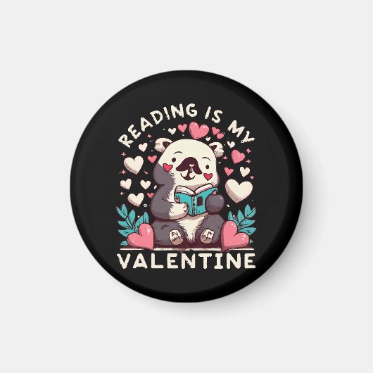 Aimant La lecture est ma Saint-Valentin (Devant)