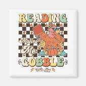 Aimant La Lecture Me Rend Gobble Avec Joie Cool Thanksgiv (Devant)