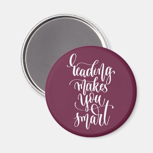 Aimant La lecture vous rend intelligent (Recto/Verso)