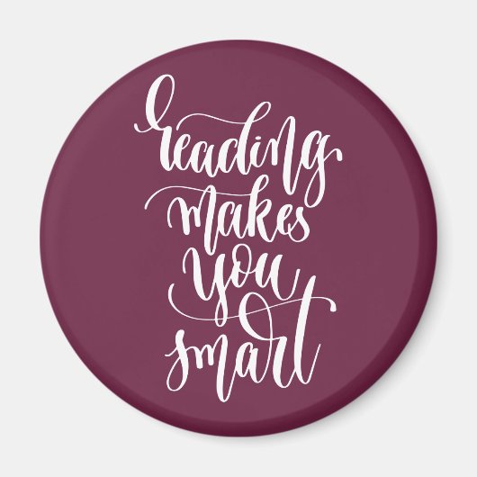 Aimant La lecture vous rend intelligent (Devant)
