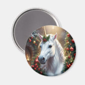 Aimant « La Licorne de Noël » (Recto/Verso)