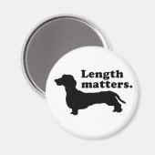 Aimant "La Longueur Compte." (Dachshund) (Recto/Verso)