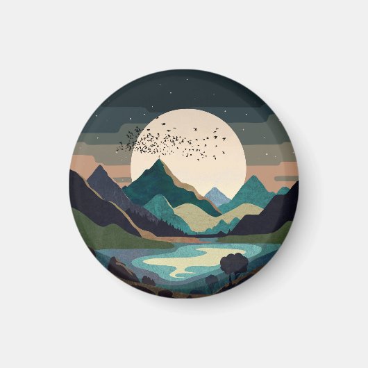 Aimant La Lune Sur Le Lac (Devant)