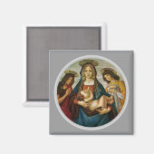 Aimant La Madone à l'Enfant de Botticelli (Recto/Verso)