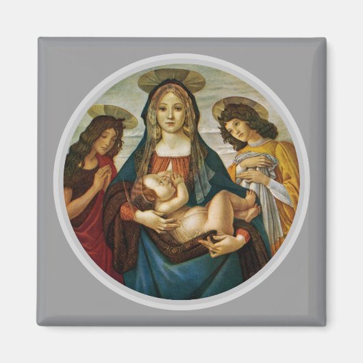 Aimant La Madone à l'Enfant de Botticelli (Devant)