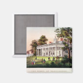 Aimant La maison de George Washington (Recto/Verso)