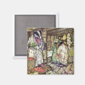 Aimant « La maison du blaireau » par Arthur Rackham (Recto/Verso)